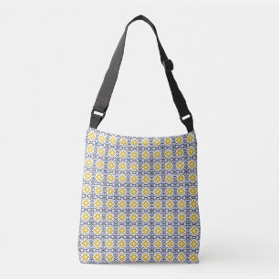 Sac Ajustable Motif de style méditerranéen en bleu, or et blanc