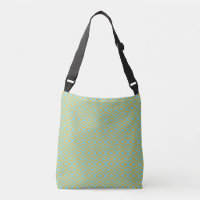Motif diamant or bleu