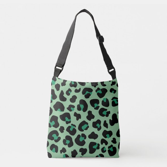 Sac Ajustable Motif d'impression de la peau de chéopard vert (Devant)