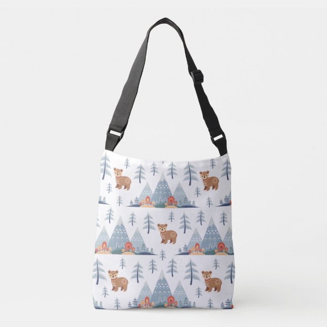 Sac Ajustable Motif d'ours de vacances nordique (Devant)