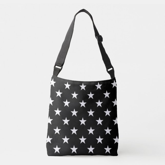 Sac Ajustable Motif étoile noir et blanc (Devant)