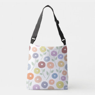 Sac Ajustable Motif Fleur Floue Lg Pastels sur Fond Blanc