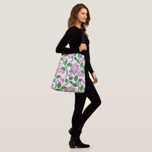Sac Ajustable Motif floral rose avec feuilles vertes