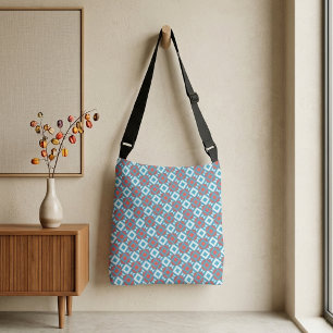 Sac Ajustable Motif géométrique optique corail sarcelle dynamiqu