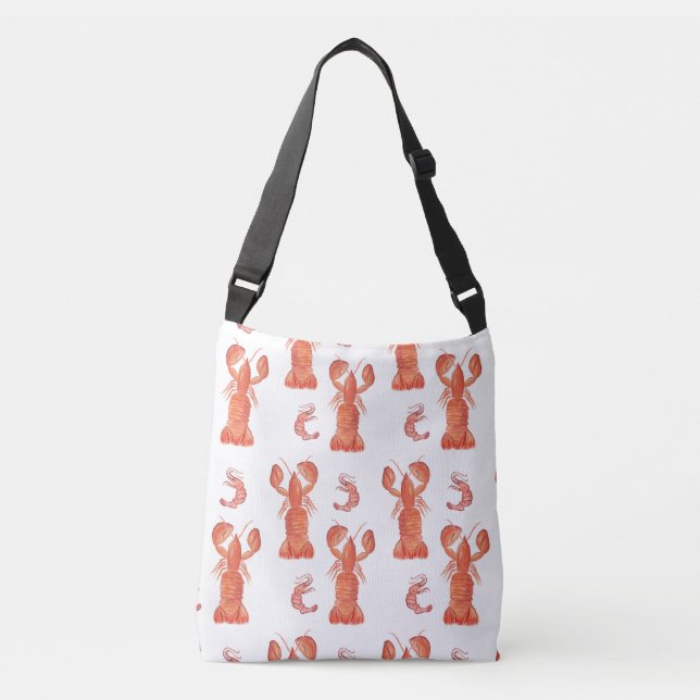 Sac Ajustable Motif peint à la main pour langouste de homard (Devant)