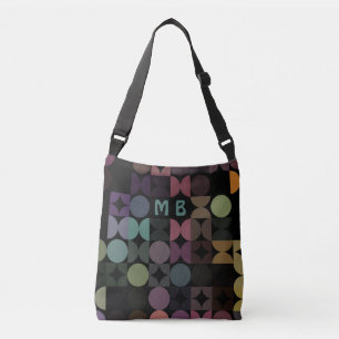 Sac Ajustable Motif Rétro Personnalisé Bleu Vert Brun Noir