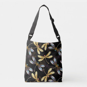 Sac Ajustable Motif sans couture avec libellules d'or
