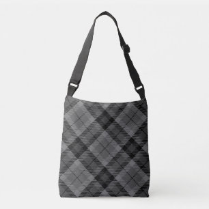 Sac Ajustable Motif Tartan gris noir