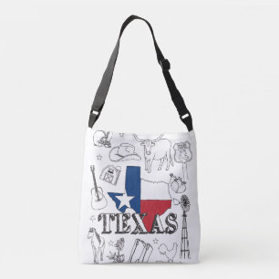 Sac Ajustable Motif Texas Illustration Doodles of Texas Texas