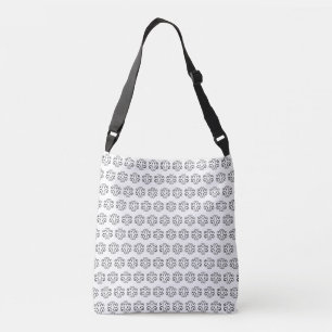 Sac Ajustable Motif vectoriel en spirale noire sur fond blanc