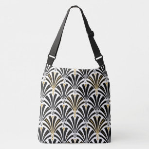 Sac Ajustable Motif ventilateur Art déco - noir et blanc
