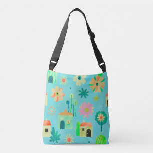 Sac Ajustable Motif Village Floral Fantaisiste