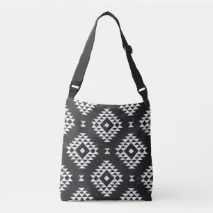 Sac Ajustable Navajo Géométrique : Tribal Blanc Noir.