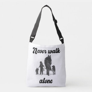 Sac Ajustable Ne jamais marcher seul - Amoureux des animaux rust
