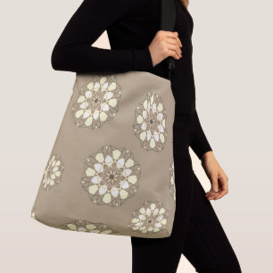SAC AJUSTABLE "NEUTRAL CREAM TAN MANDALA FLOWER"