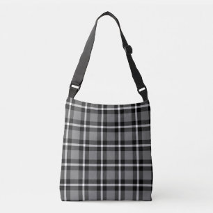 Sac Ajustable No. 48 de noir, gris et de blanc de plaid de