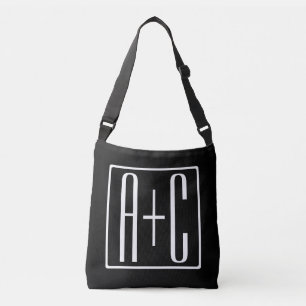 Sac Ajustable Noir & Blanc   Initiales de couple
