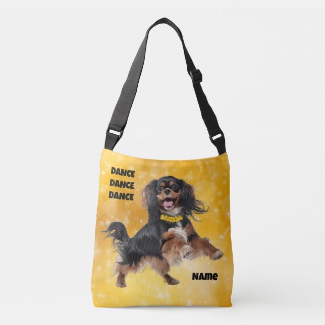 Sac Ajustable Noir et Tan Cavalier Freestyle personnalisable (Devant)