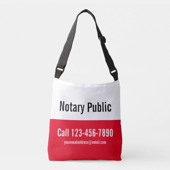 Sac Ajustable Notaire Public Bright Rouge Noir & Blanc Modèle (Devant)