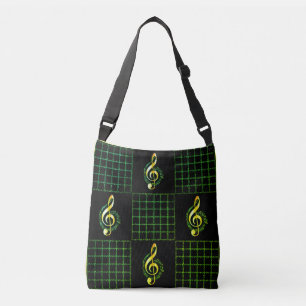 Sac Ajustable Notes de basse Black & Green Music