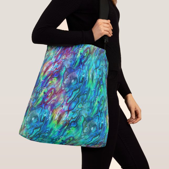 Sac Ajustable Nouvelle-Zélande Abalone Paua Shell Motif 1 (De près)