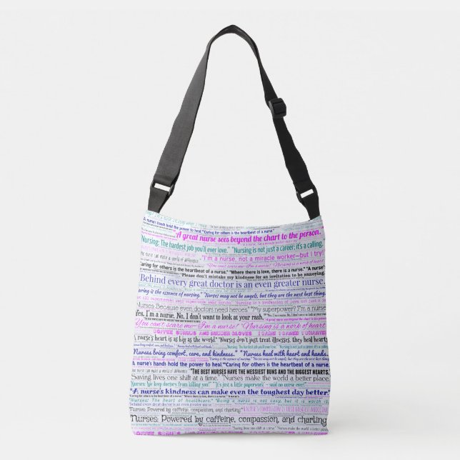 Sac Ajustable Nuage de mots de soins infirmiers (Devant)