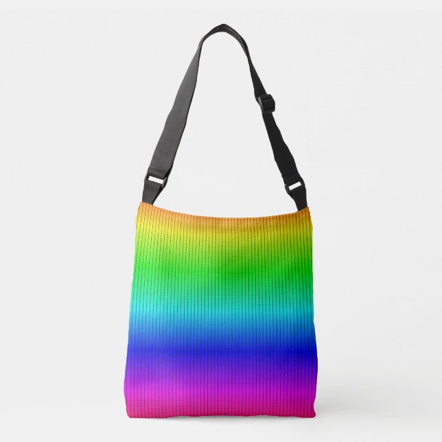Sac Ajustable Ombre a ombragé la grille de néon d'arc-en-ciel (Devant)