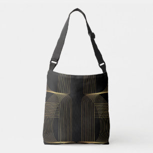Sac Ajustable Or, noir, élégant, cool, art de ligne tendance uni