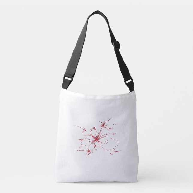 Sac Ajustable Orangé rouge, cyan et point magenta (Devant)
