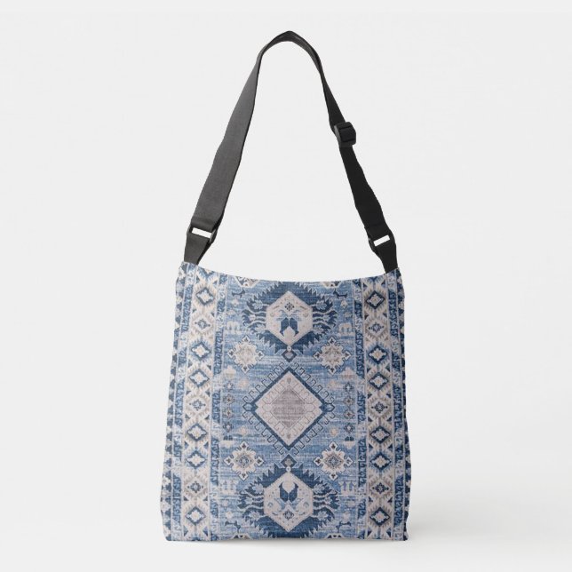 Sac Ajustable Oriental Antique Bleu Kilim Rug (Devant)