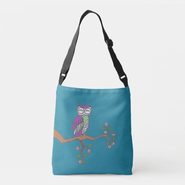 Sac Ajustable Owl art Night Blue (Dos)