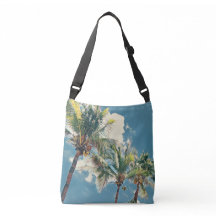 Palmier tropical bleu et vert