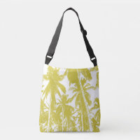 Palmiers tropicaux design en or et blanc