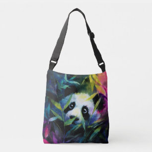Sac Ajustable Panda Peeking Bamboo Aquarelle