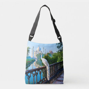 Sac Ajustable Paon blanc surplombant le Taj Mahal