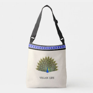 Sac Ajustable Paon majestueux et étoiles sur ivoire
