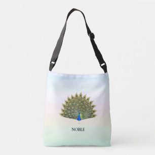 Sac Ajustable Paon majestueux sur couleurs pastel