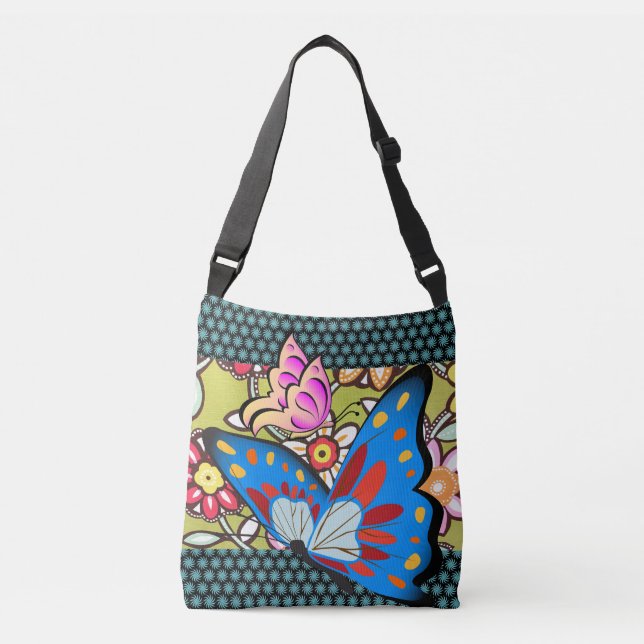 Sac Ajustable Papillons et fleurs (Devant)