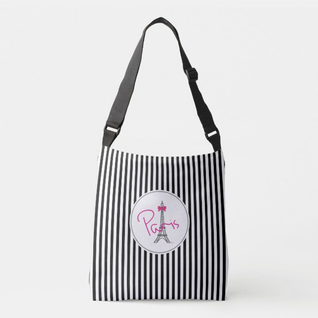Sac Ajustable Paris France Tour Eiffel Cool graphique Noir (Devant)