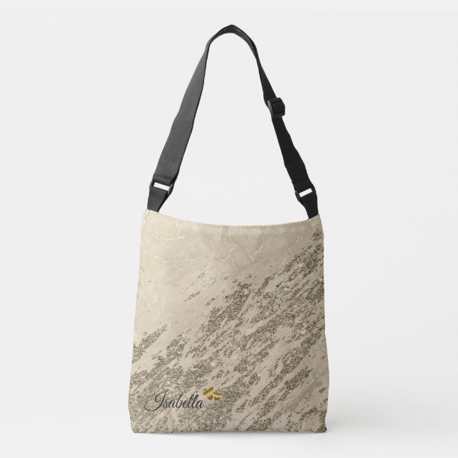 Sac Ajustable Parties scintillant de Champagne Gold de luxe Marb (Devant)