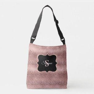 Sac Ajustable Parties scintillant d'or Rose fille Leopard Monogr