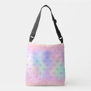 Sac Ajustable Parties scintillant rose goutte holographique mono