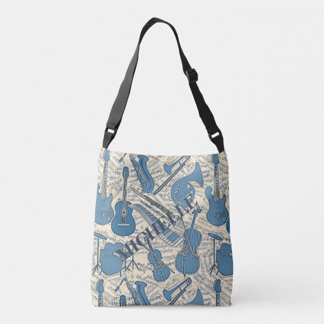 Sac Ajustable Partition Musique et instruments Blue/Ivory ID481 (Dos)