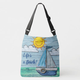 Sac Ajustable Partout grande plage croisée de bois de flottage