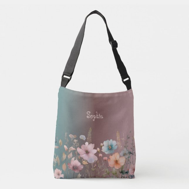 Sac Ajustable Pastel Fleur sauvage Spring Personnaliser Gradient (Devant)
