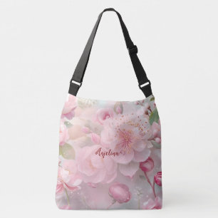Sac Ajustable Pastel Rose Floral Soft Élégant Motif Personaliz