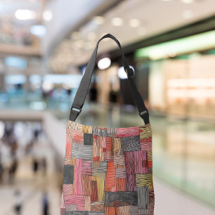 Sac Ajustable Patchwork of Lines and Colors" Medium fourre-tout