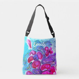 Sac Ajustable Pavot rose Imaginaire Aquarelle & Votre Nom