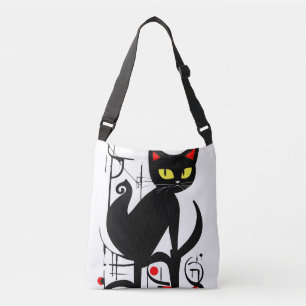 Sac Ajustable Peinture Abstraite Chat noir
