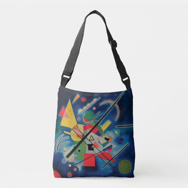 Sac Ajustable Peinture bleue par Wassily Kandinsky (Devant)